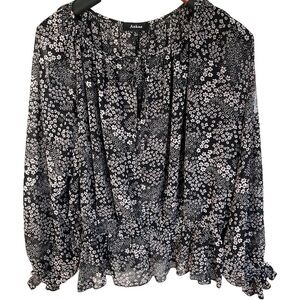 AAKAA PEASANT STYLE BLOUSE SIZE L